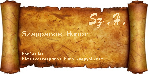 Szappanos Hunor névjegykártya